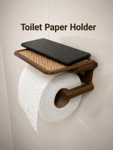 Toilettenpapierhalter mit Rolldeckel und Ablage