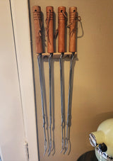 Wall Mount Rack for 4 Roaster Hooks – Neat & Secure