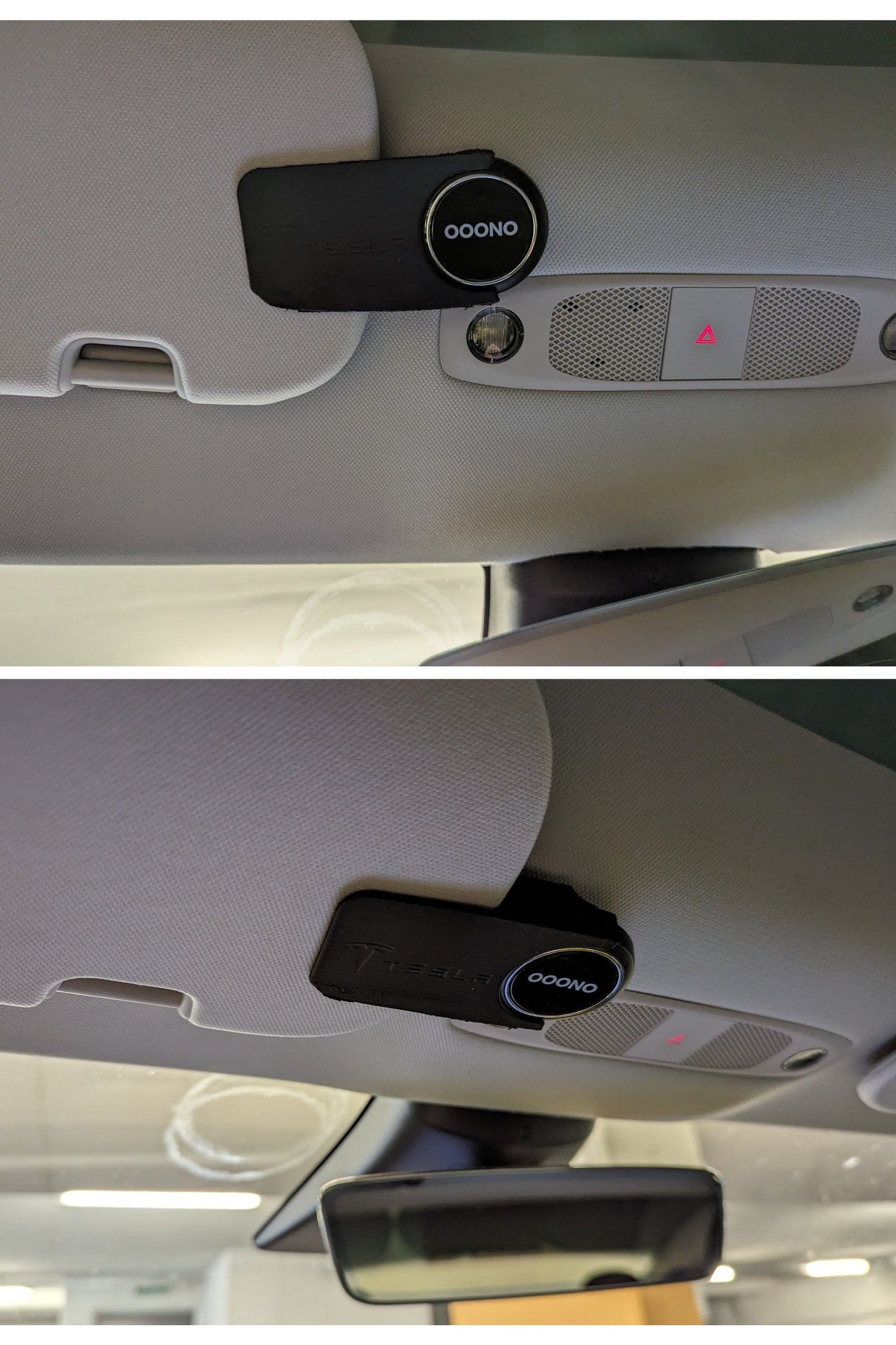 OOONO CO-Driver Sunvisor Clip Mount – No Tape Needed