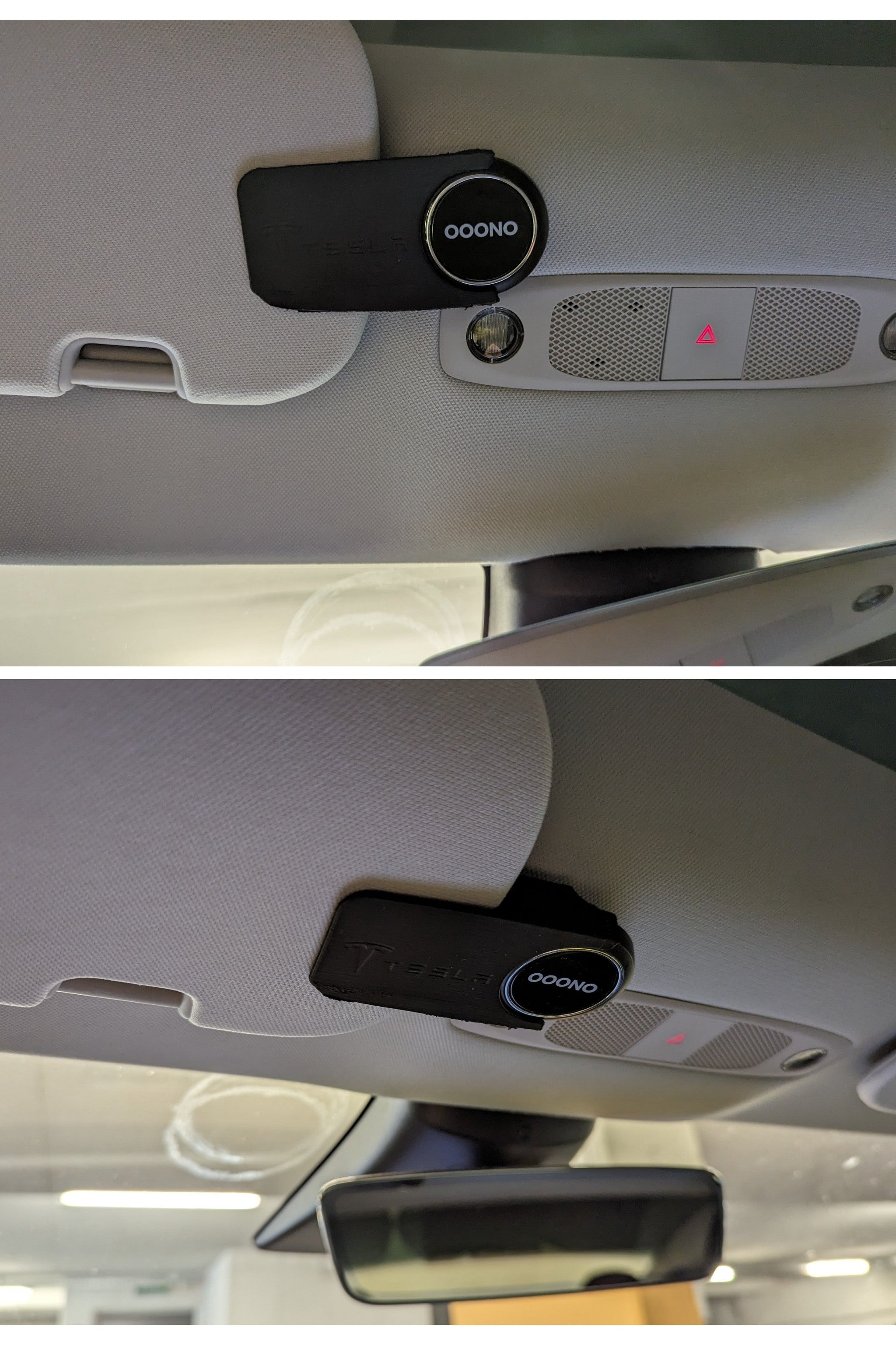 OOONO CO-Driver Sunvisor Clip Mount – No Tape Needed