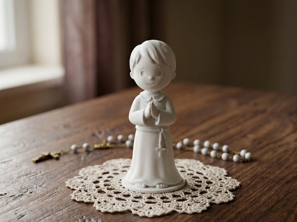 Betender Kommunionjunge als Figur, Geschenk zur Erstkommunion
