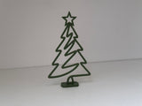 Minimalistische Weihnachtsbaumfigur mit Stern und Standfuß
