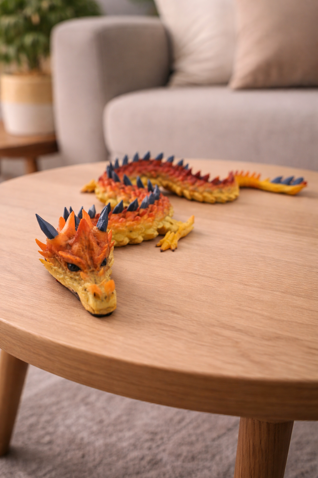 Fleksibel Drage 45cm – Gul Orange sort Articulated Dragon_143.jpg