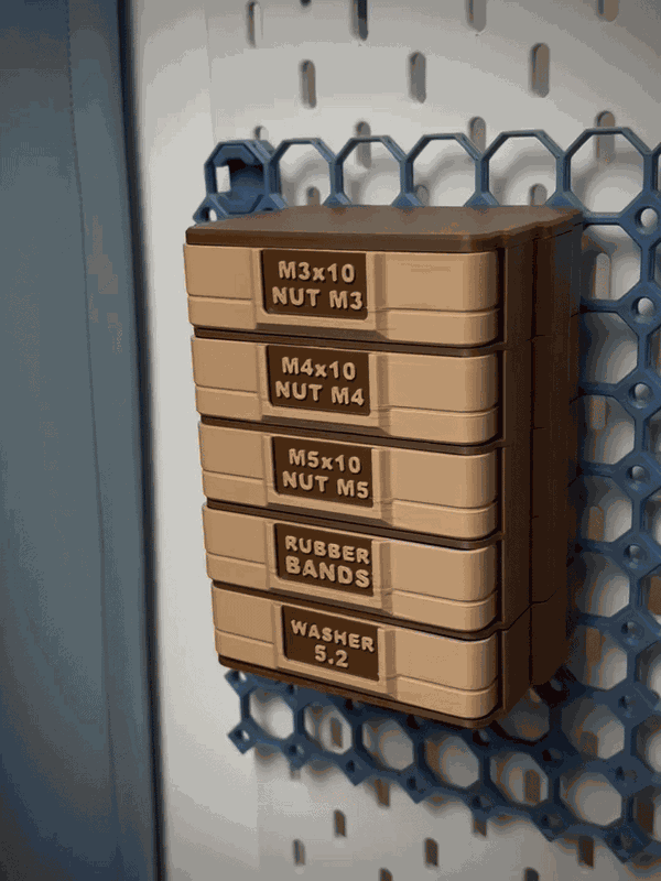 Modularer Schubladenorganizer mit Push-to-Open – Multiboard-kompatibel