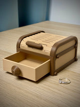 Roll-Top Organizer Box – Compact Desktop Storage
