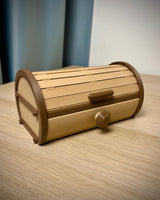 Cylinder Tambour Box – Roll-Top Desk & Workshop Organizer
