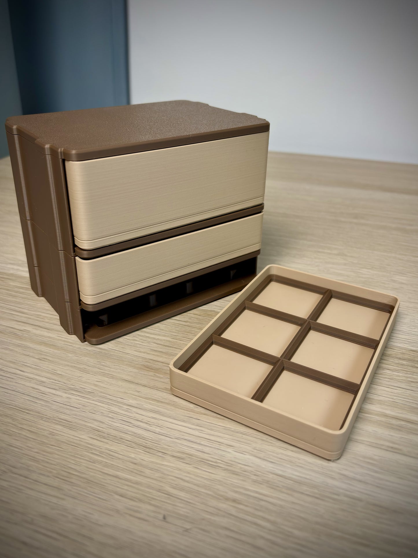 Modulare Schreibtischschublade 2×3 Gridfinity | Druckverschluss