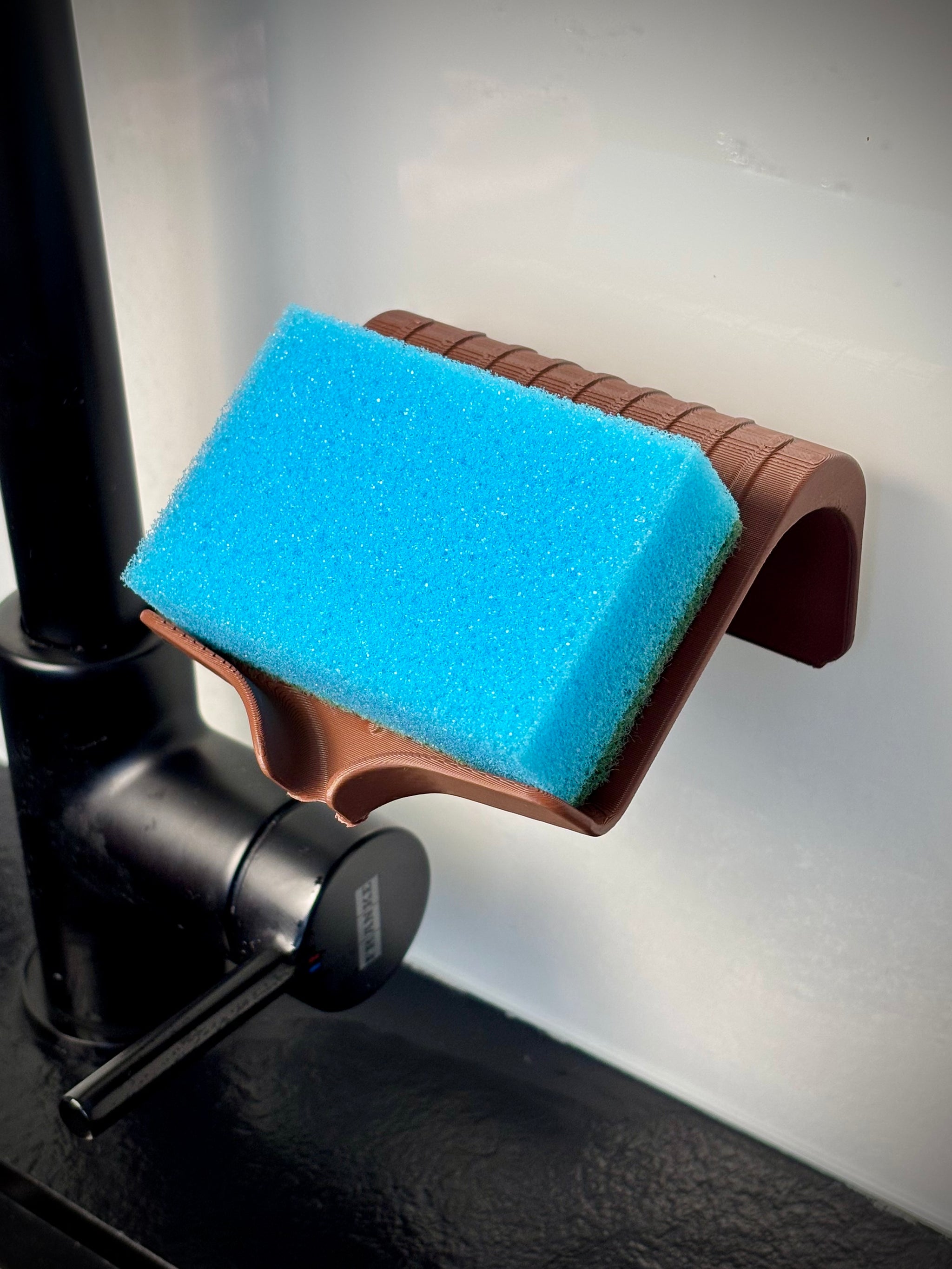 Sponge Holder & Soap Dish with Drain Tray for Sink