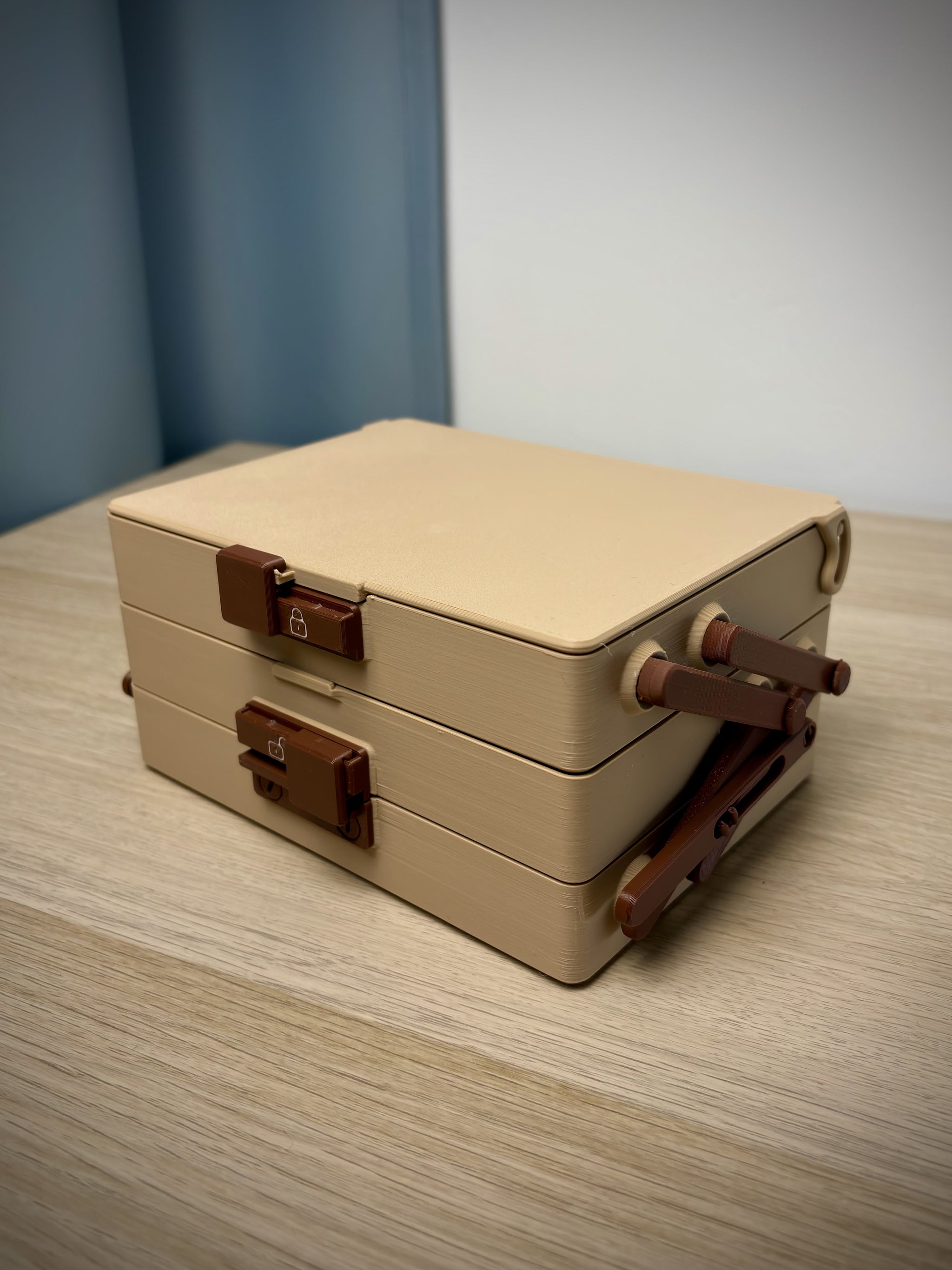 Klappbox mit Schiebeverschluss – Gridfinity 4×3 Aufbewahrung