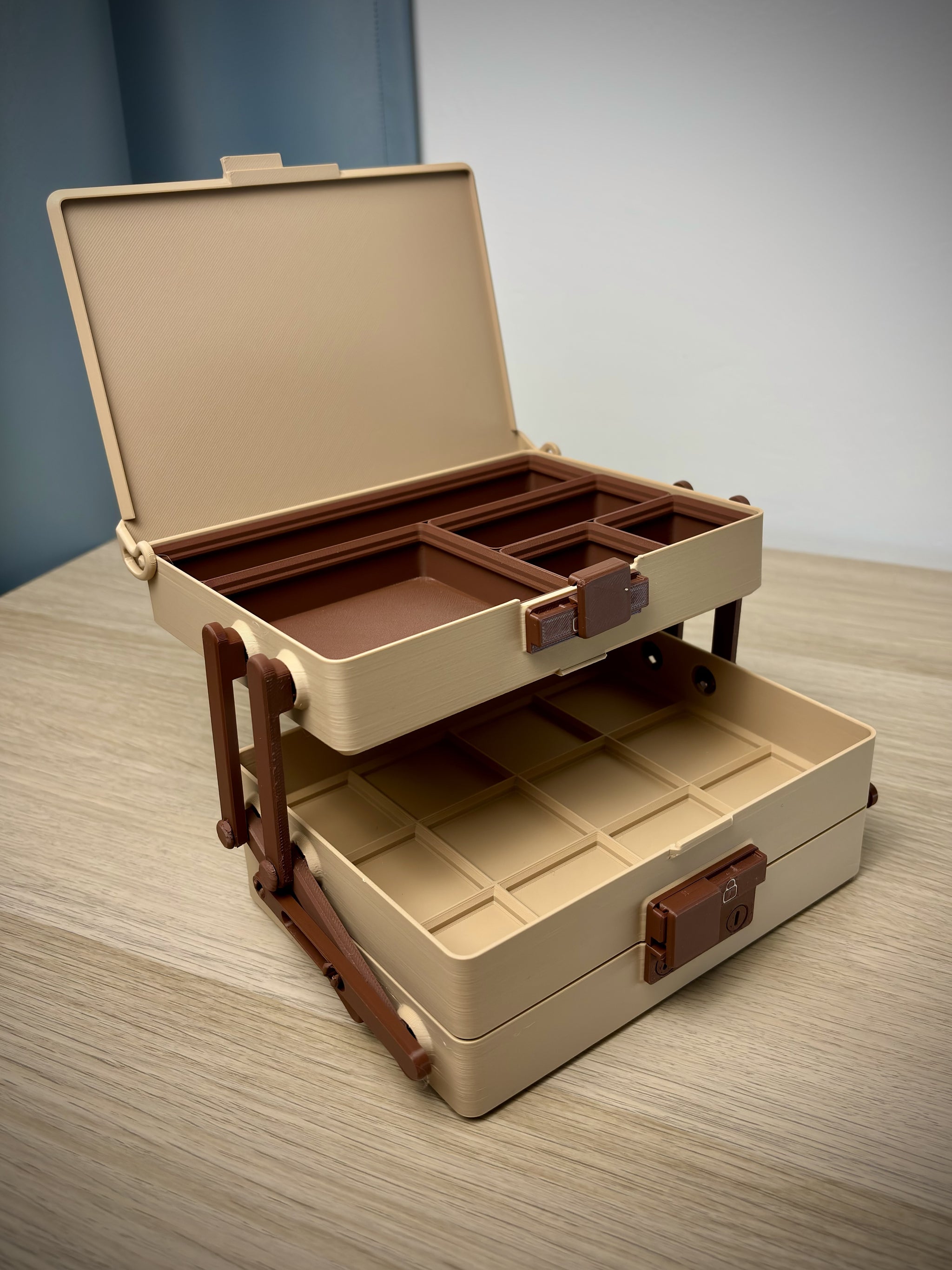 Klappbox mit Schiebeverschluss – Gridfinity 4×3 Aufbewahrung