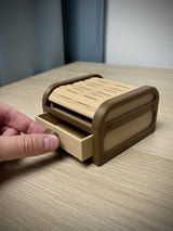 Aufbewahrungsbox mit Rolldeckel – für Schreibtisch und Schmuck