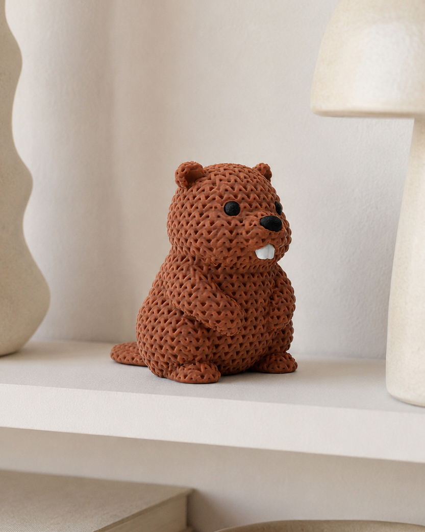 Biber Figur – Charmante Naturdekoration