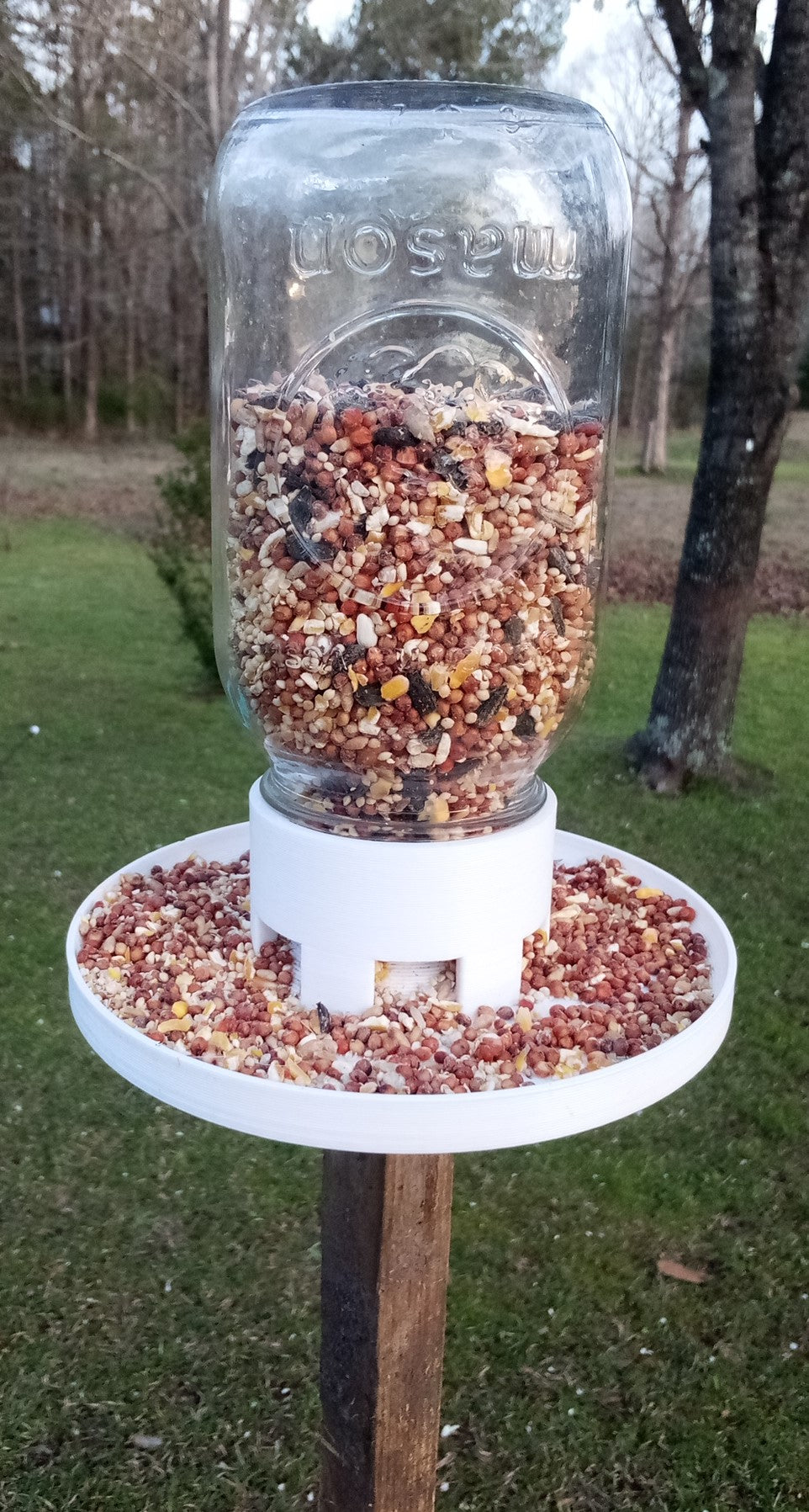 Mason Jar Bird Feeder Attachment – Ready to Use