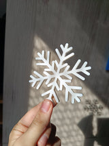 Set mit 4 Untersetzern in Schneeflockenform