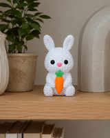 Kaninchen-Figur – Osterdeko mit Karotte