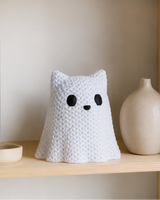 Katzen-Geister-Figur – Halloween-Deko fürs Regal