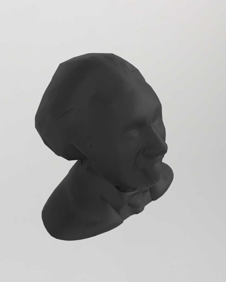 Low Poly Einstein Bust – Albert Einstein Sculpture