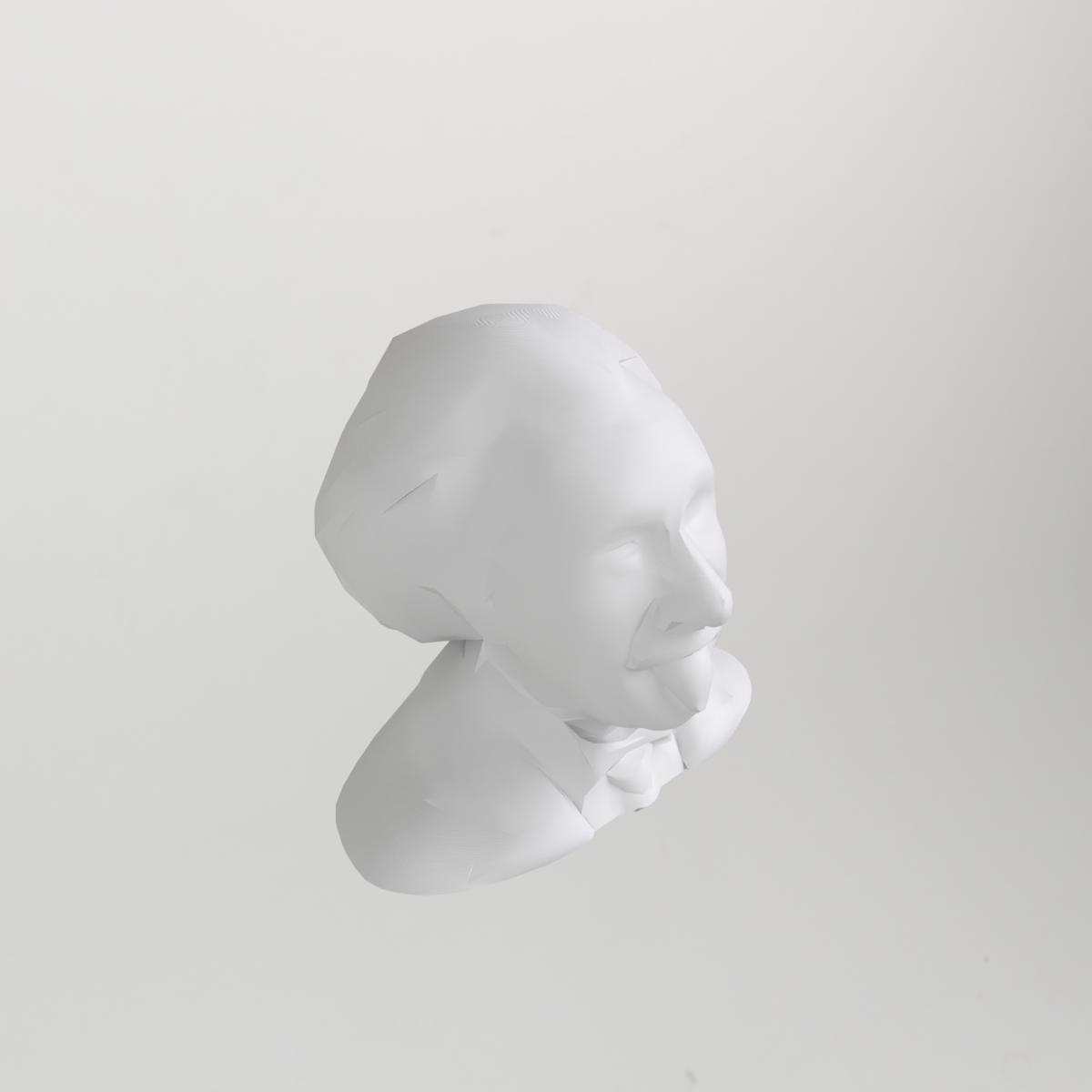 Low Poly Einstein Bust – Albert Einstein Sculpture