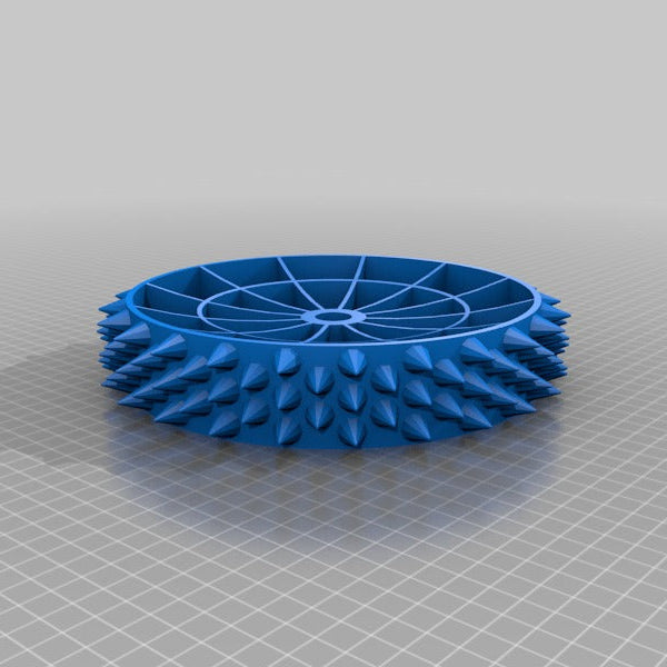 Studded wheel for Worx Landroid — side view