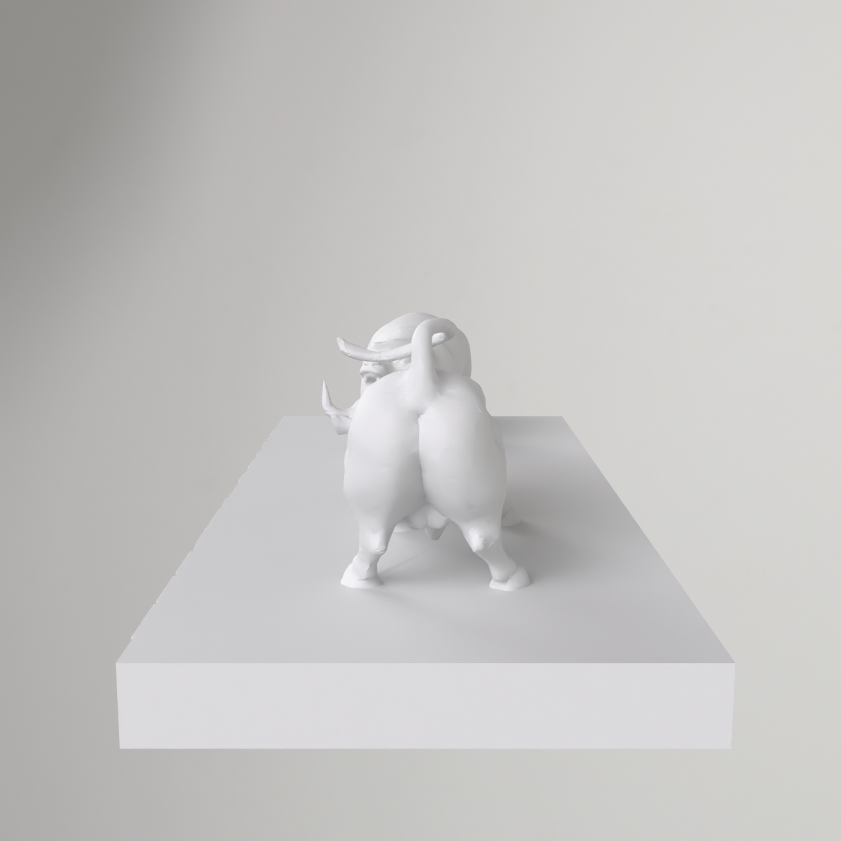 Wall Street Bear vs Bull 3D Print Statue