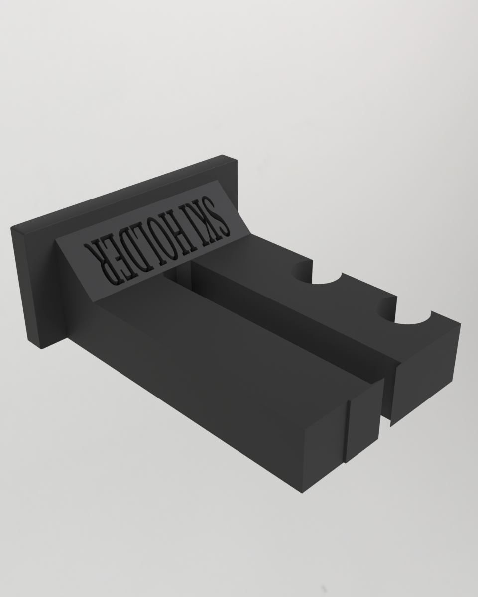 Ski and Pole Holder – Wall Mount for One Set