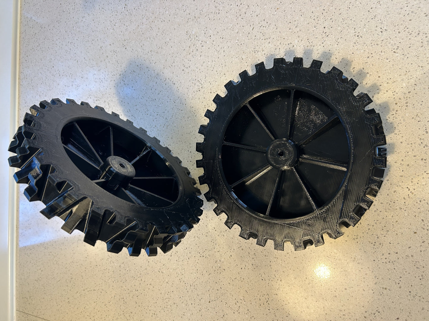 Stihl iMOW RMI terrain wheel — installed on mower