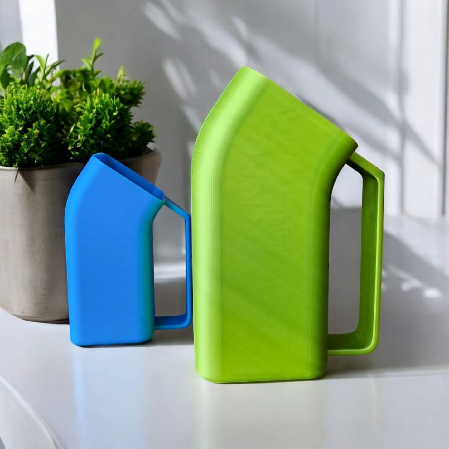 Close-up of the curved bowl of the pet food scoop showing its smooth form