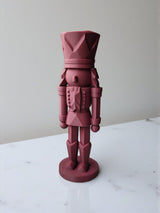 Modern nutcracker decoration with geometric lines and clean silhouette