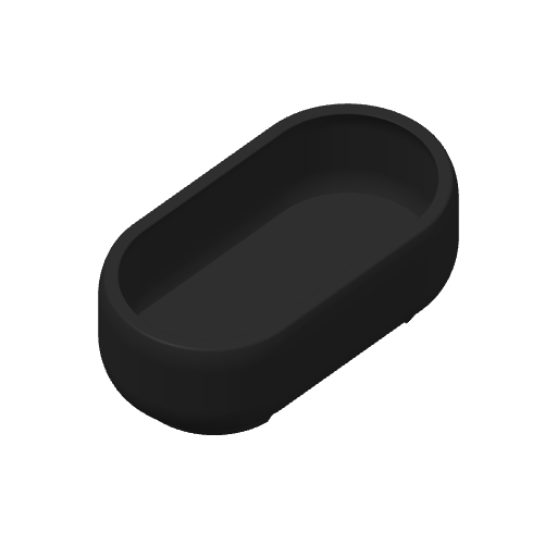 Smooth oval bonsai pot in natural finish, front view