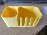 Detail view of the holder's textured surface and smooth rim