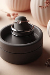 Minimalist ring holder with clean lines and modern silhouette