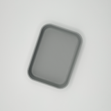 Close-up of beveled edge detail on minimalist key tray