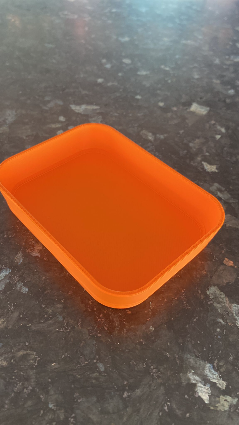 Modern key tray with beveled edges, empty and ready for use