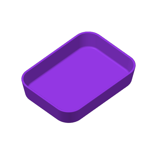 Modern key tray with beveled edges, empty and ready for use