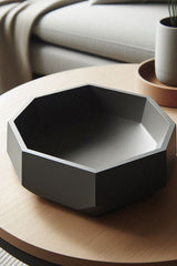 OctaPot minimalist geometric bowl with eight sharp corners, neutral finish