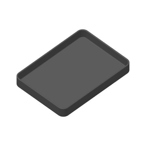 Minimalist key tray with recessed edges, holding keys and coins
