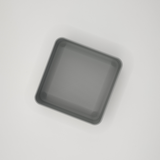 Detail of the shallow interior surface of the minimalist square catch-all bowl