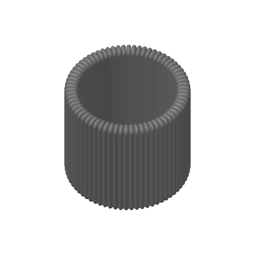 Close-up of ribbed pencil holder showing flat vertical texture and minimalist design