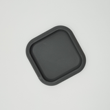 Detail of the smooth curved edge of the minimalist key tray