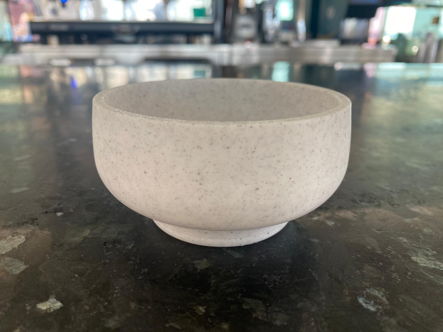 Curved bonsai pot with drainage hole, minimal Scandinavian design