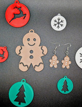 Geschenkanhänger mit ausgeschnittenem springendem Rentier