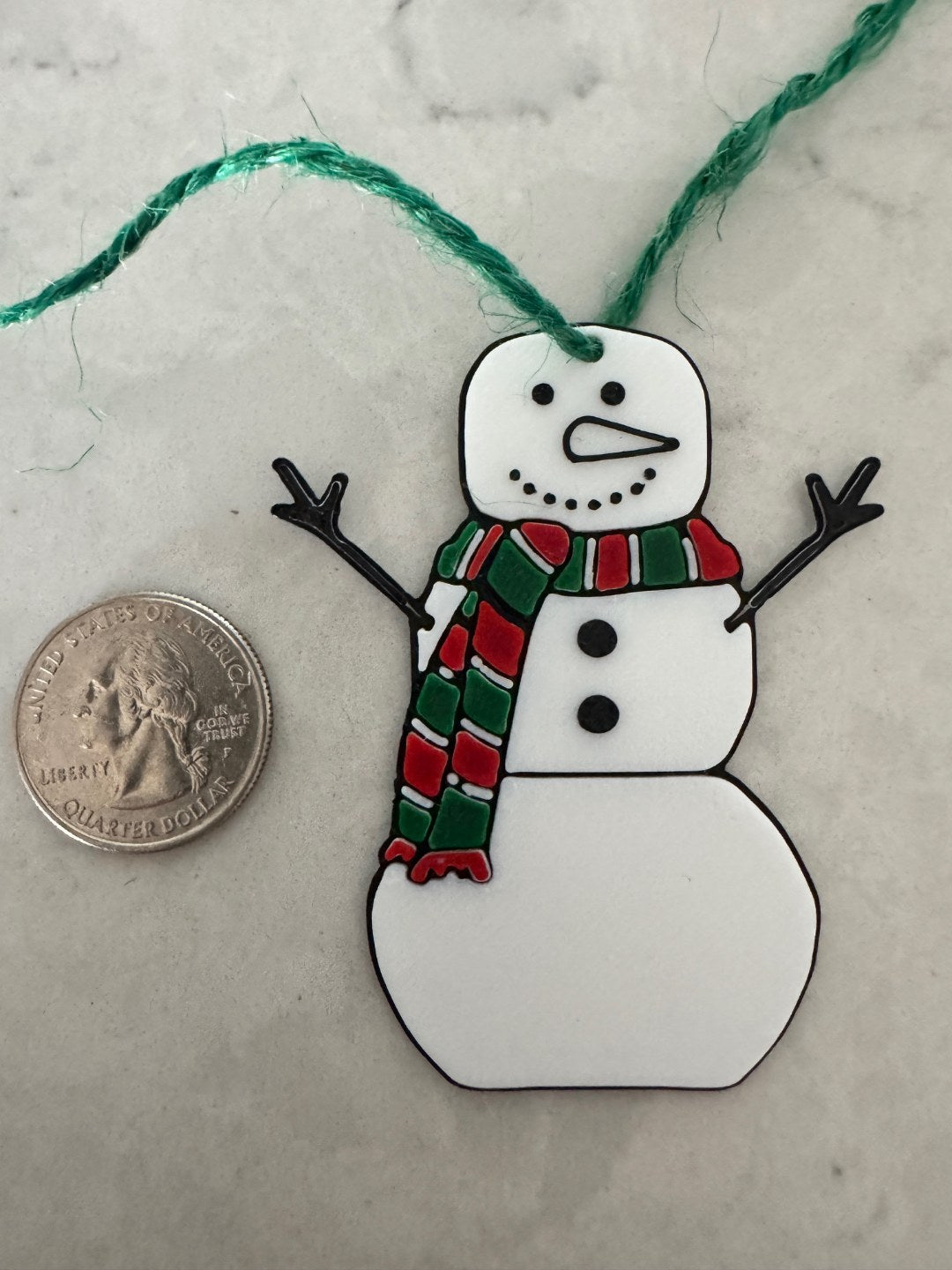 Geschenkanhänger in Form eines Schneemanns