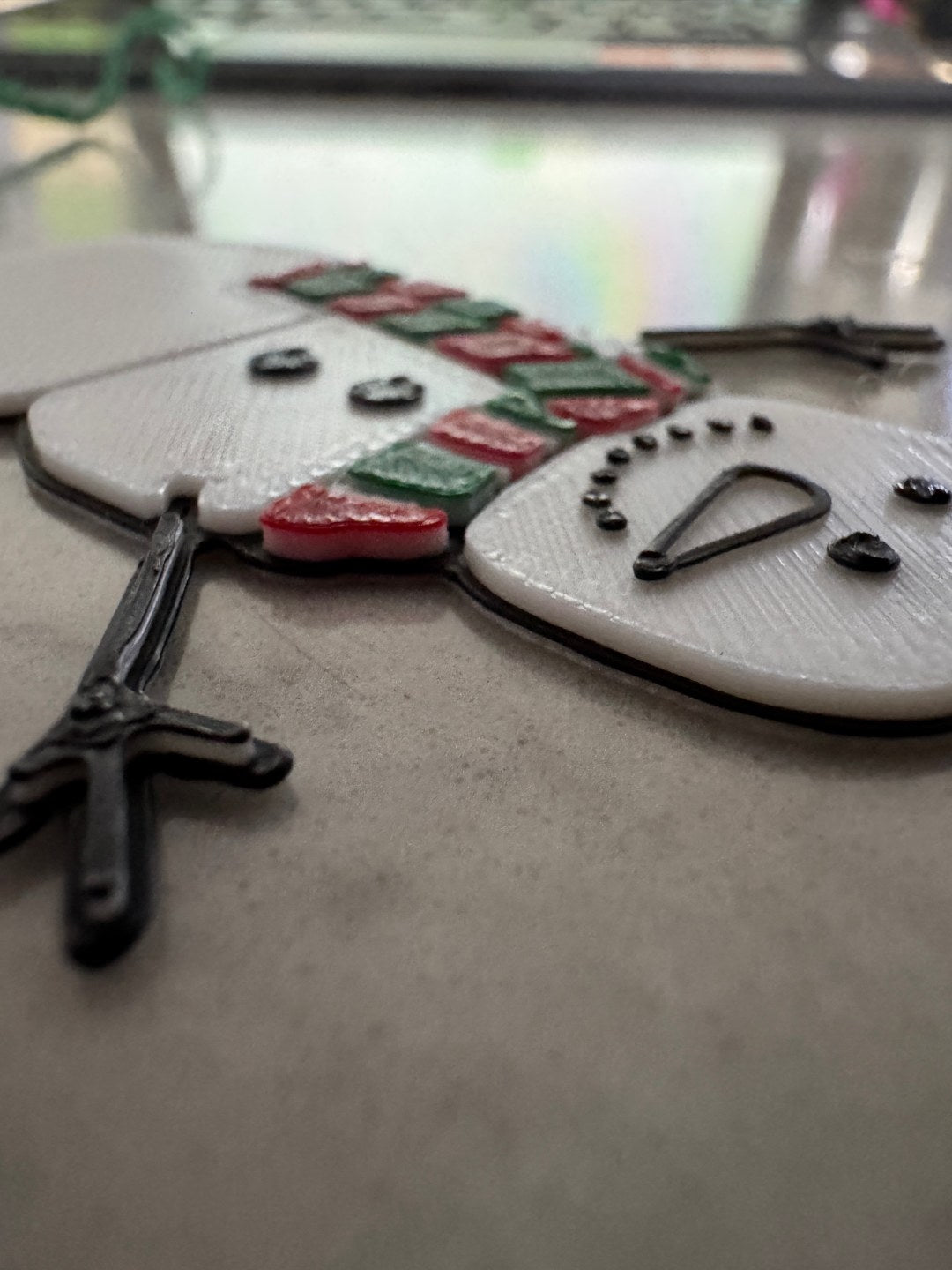 Geschenkanhänger in Form eines Schneemanns