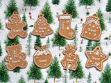 Weihnachtliche Geschenkanhänger mit Namen – im Lebkuchenstil