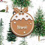 Weihnachtliche Geschenkanhänger mit Namen – im Lebkuchenstil