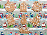 Weihnachtliche Geschenkanhänger mit Namen – Lebkuchen
