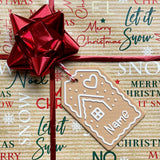 Weihnachtliche Geschenkanhänger mit Namen – Lebkuchen