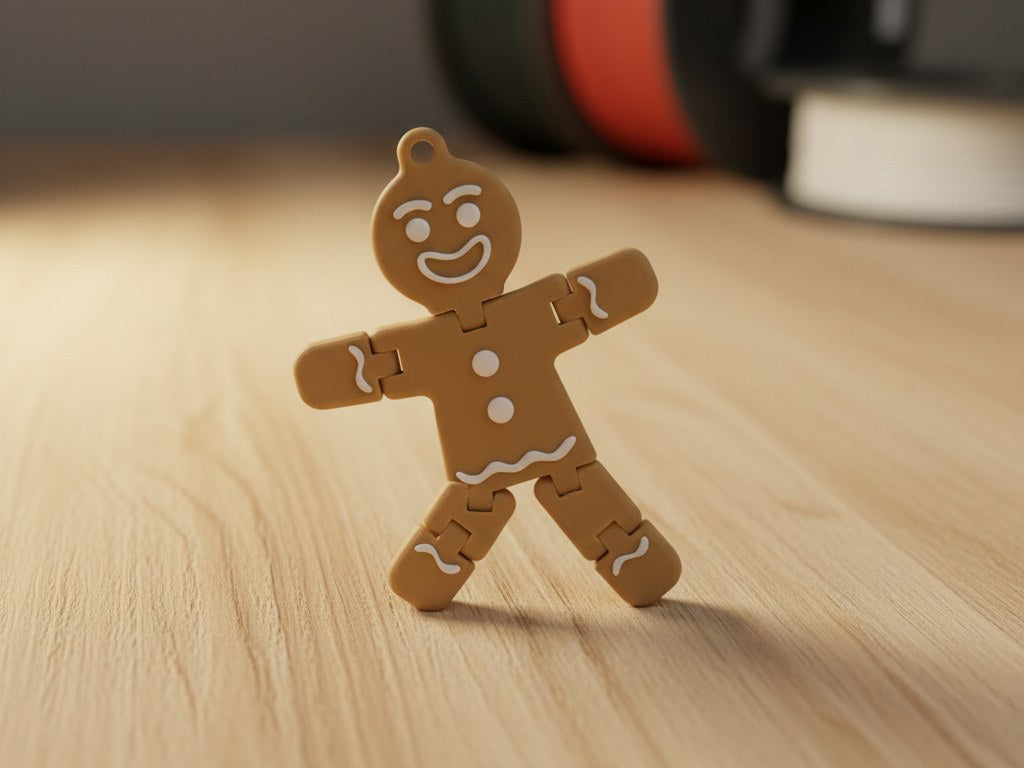 Lebkuchenmann-Fidget mit beweglichen Armen und Beinen