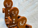 Lebkuchenmann-Figur mit beweglichen Gelenken – 5 Gesichter