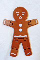 Lebkuchenmann-Figur mit beweglichen Gelenken – 5 Gesichter